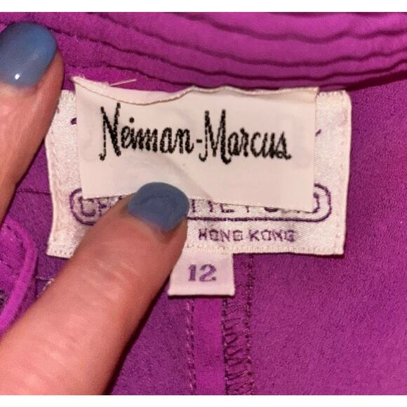 Vintage‎ 70's Don Sophisticates by Charlotte Ford Purple Pleated Dress Size 12 - Picture 8 of 11